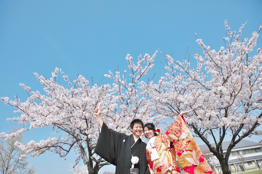 滋賀で桜の前撮りするなら滋賀ブライダルフォトワークスへ